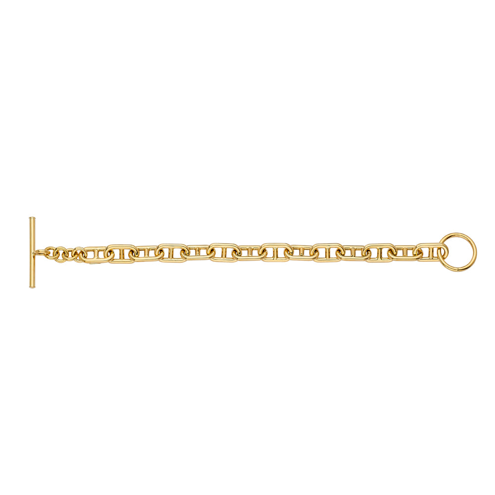 14KT YELLOW GOLD LARGE ANCHOR LINK BRACELET 8.0MM