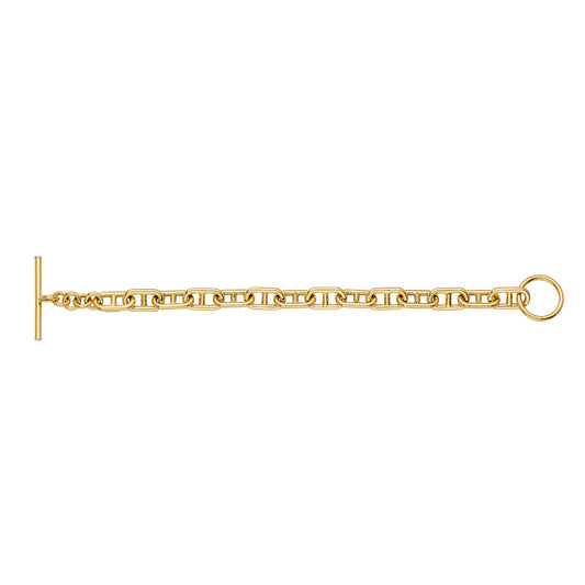 14KT YELLOW GOLD LARGE ANCHOR LINK BRACELET 8.0MM