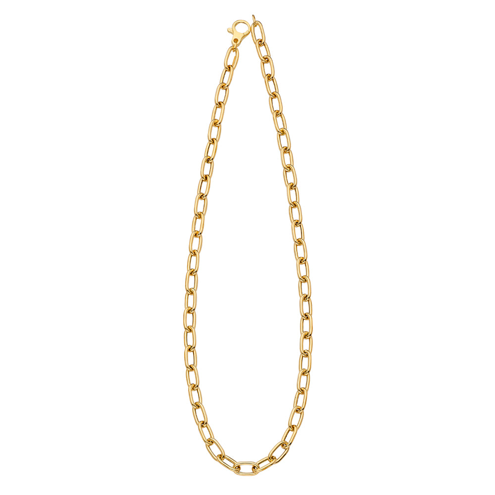 14KT YELLOW GOLD MEDIUM OVAL LINK 6.3MM