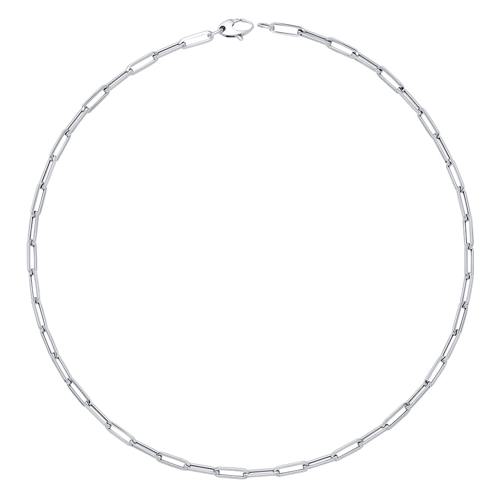 14KT GOLD PAPERCLIP NECKLACE 3.8MM