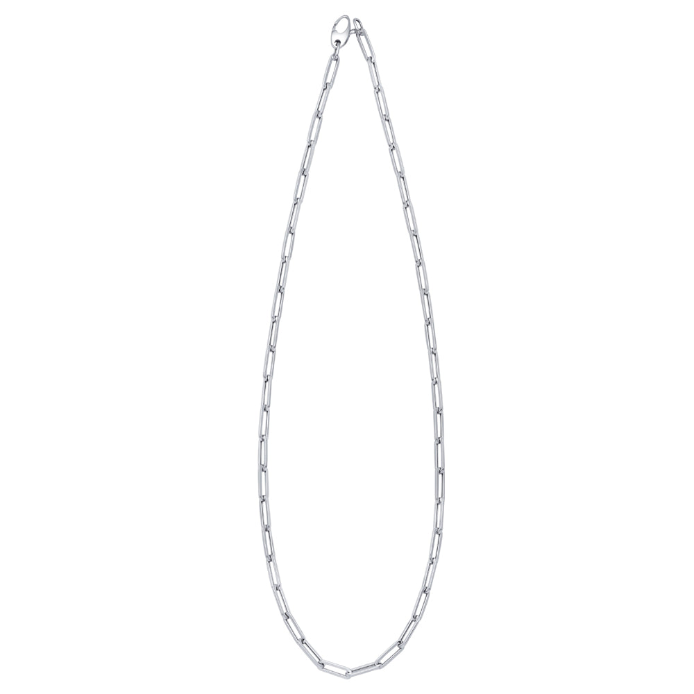 14KT GOLD PAPERCLIP NECKLACE 3.8MM