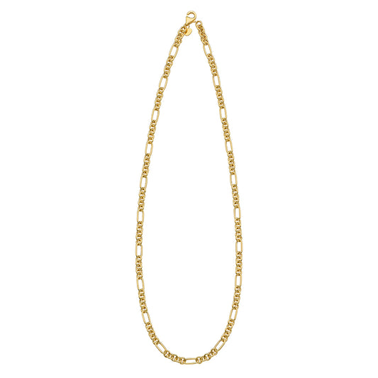 14KT YELLOW GOLD ROUND FIGARO 4.5MM 18 INCHES