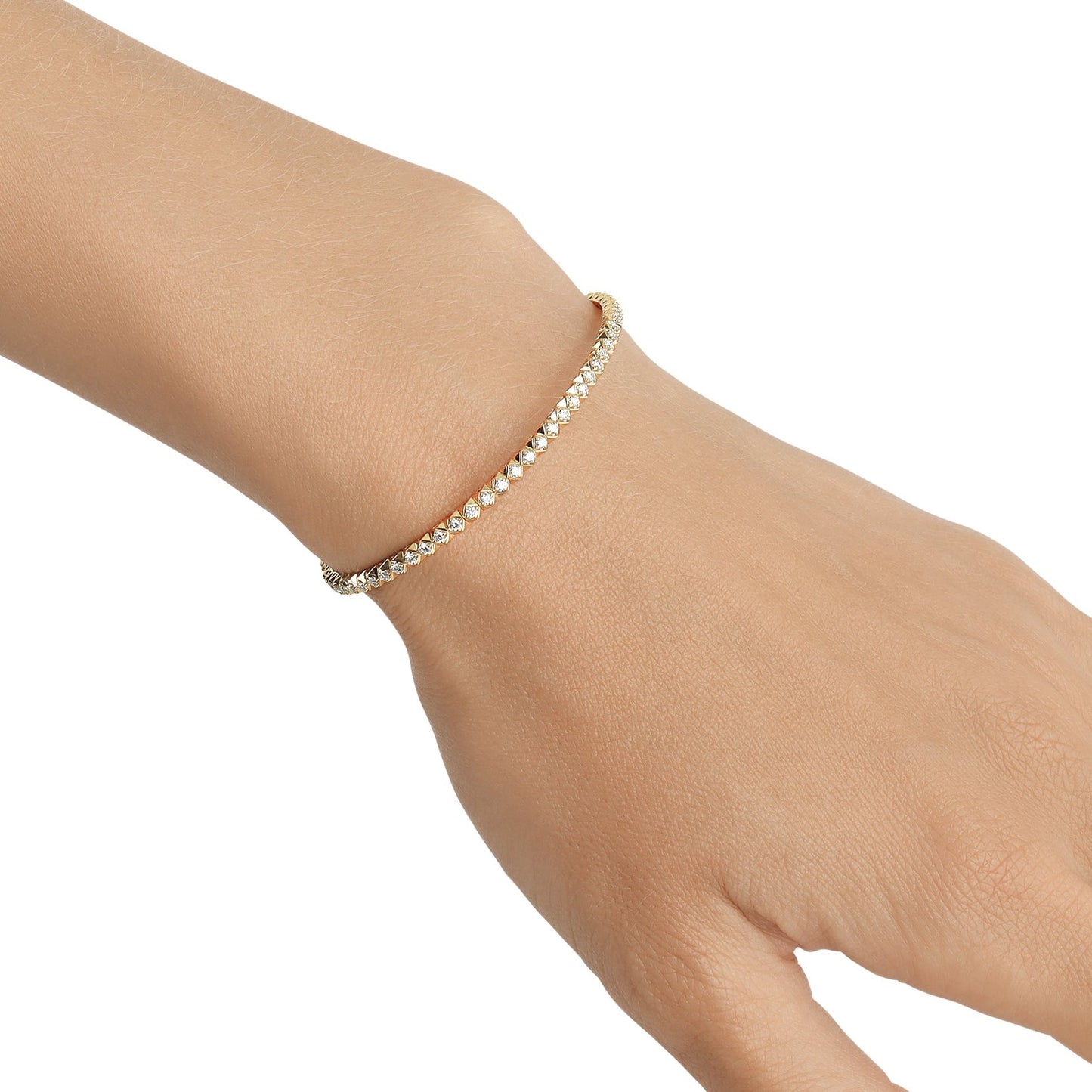 14KT Gold 0.85ct Lab Diamond Bangle