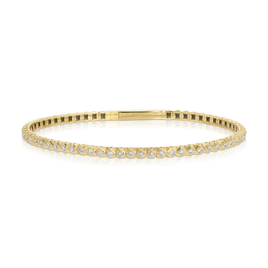 14KT Gold 0.85ct Lab Diamond Bangle