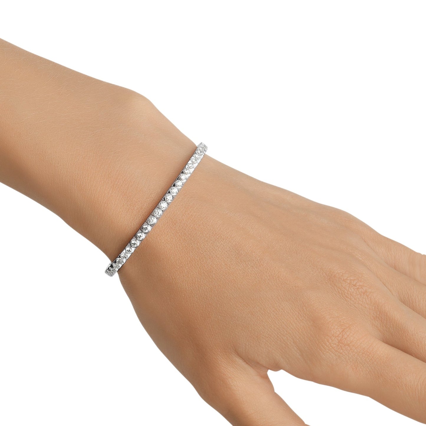 14KT Gold 1.88ct Lab Diamonds Bangle