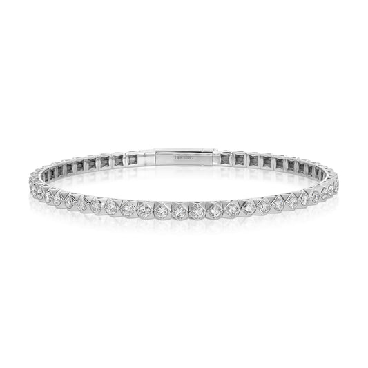 14KT Gold 1.88ct Lab Diamonds Bangle