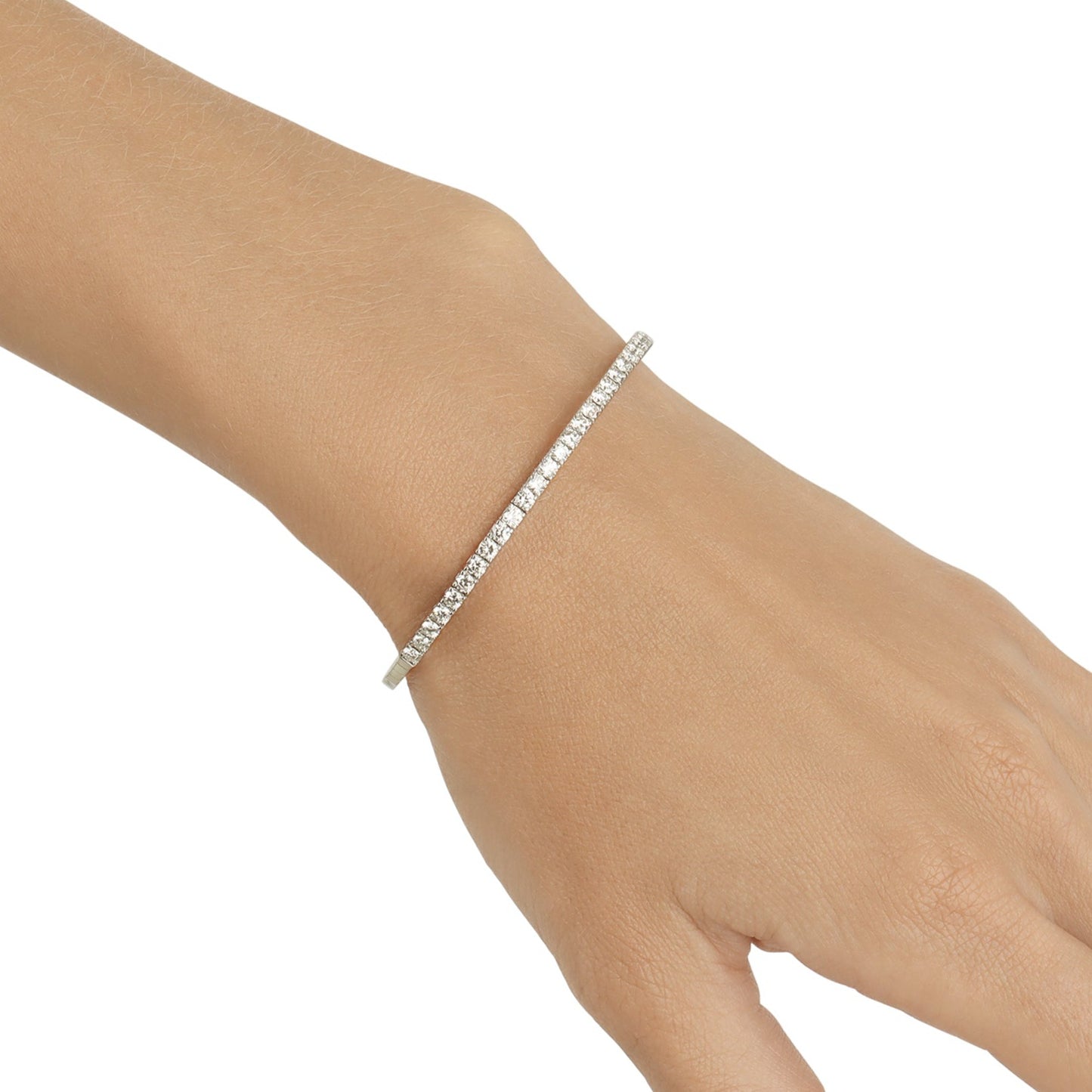 14KT Gold 2.55cts Lab Diamonds Bangle
