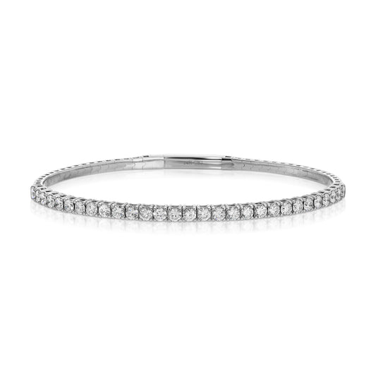 14KT Gold 2.55cts Lab Diamonds Bangle