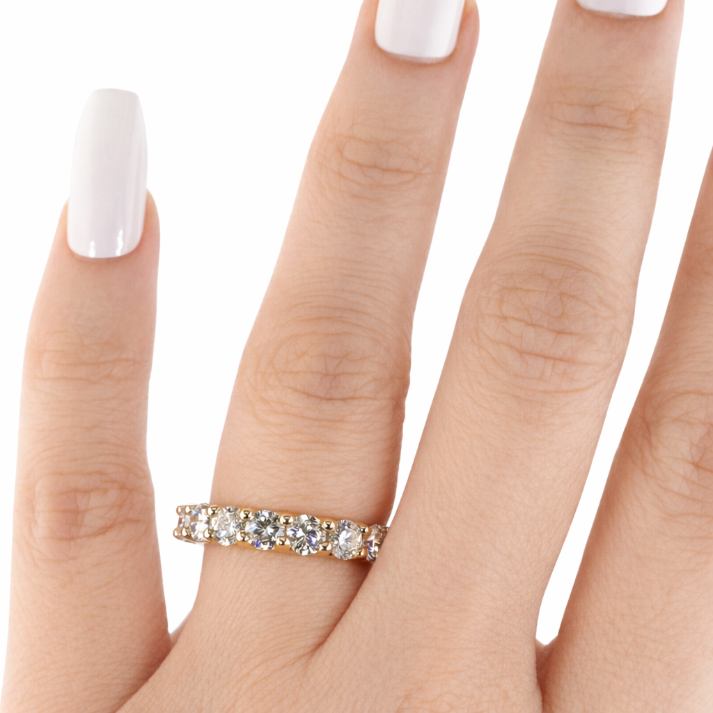 14KT Gold Lab Diamond Eternity Band