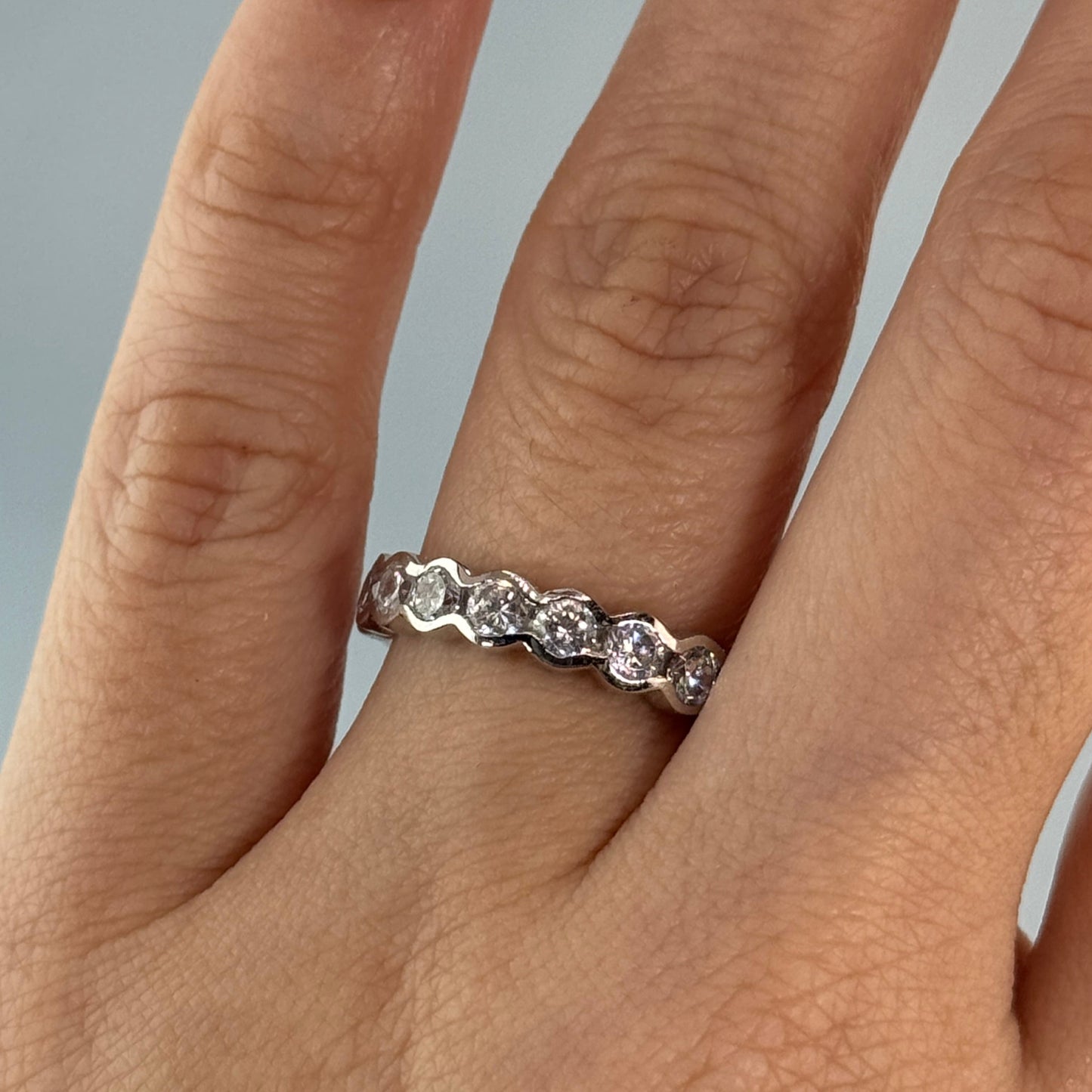 14KT Gold Round Diamond Eternity Ring