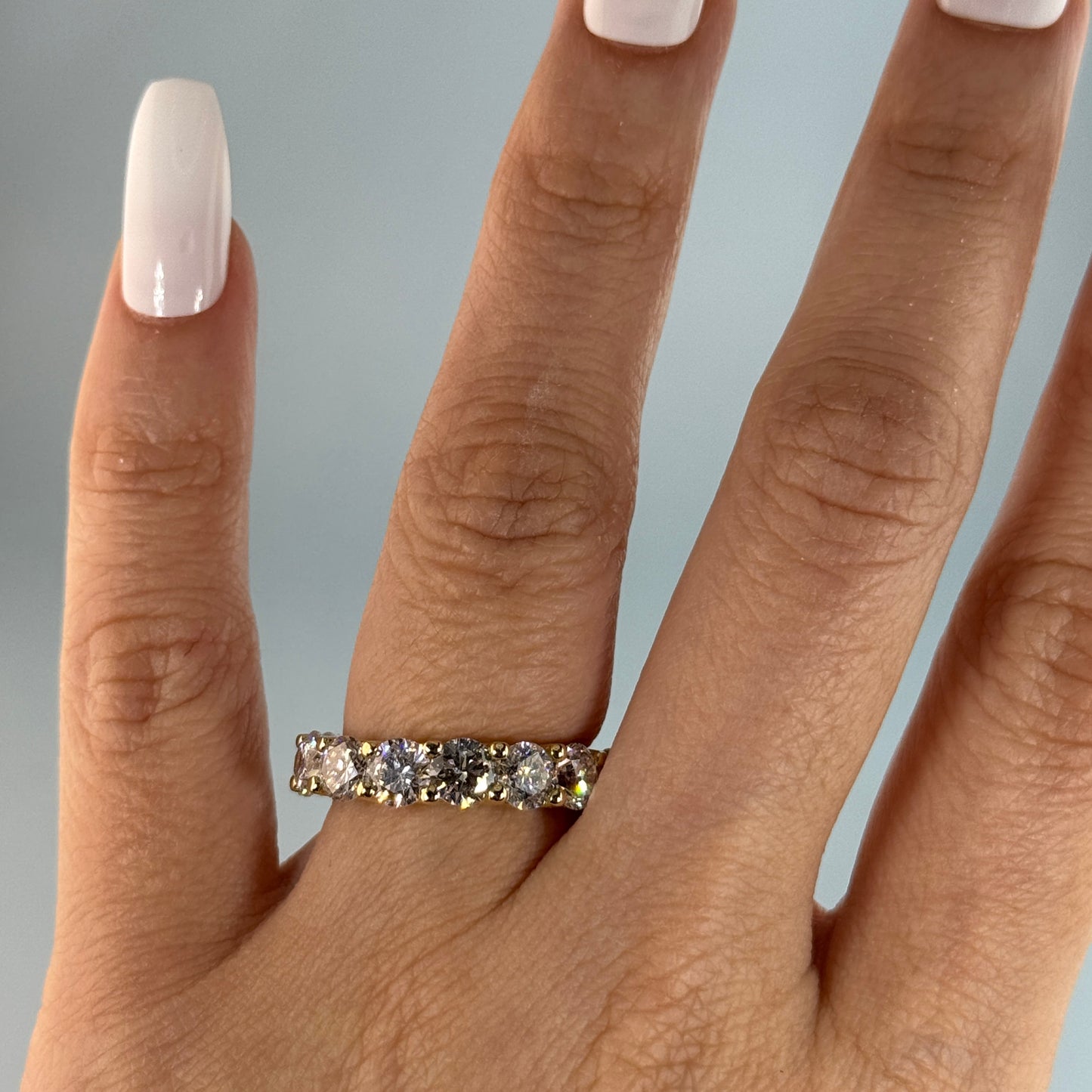 14KT Gold Lab Diamond Eternity Band