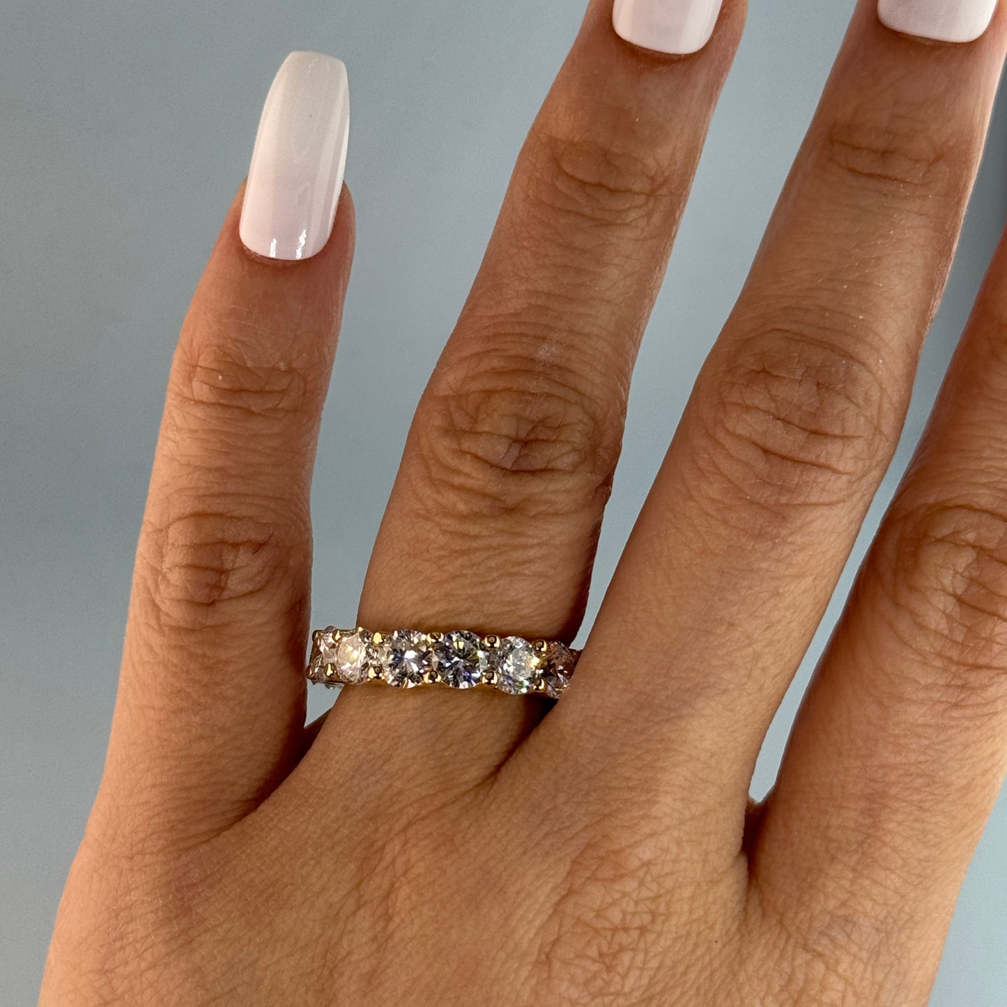 14KT Gold Lab Diamond Eternity Band