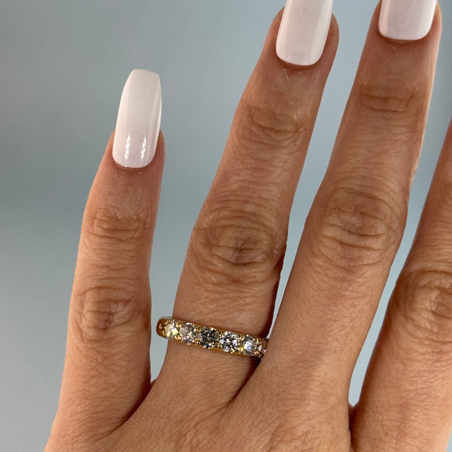 14KT Gold Lab Diamond Band