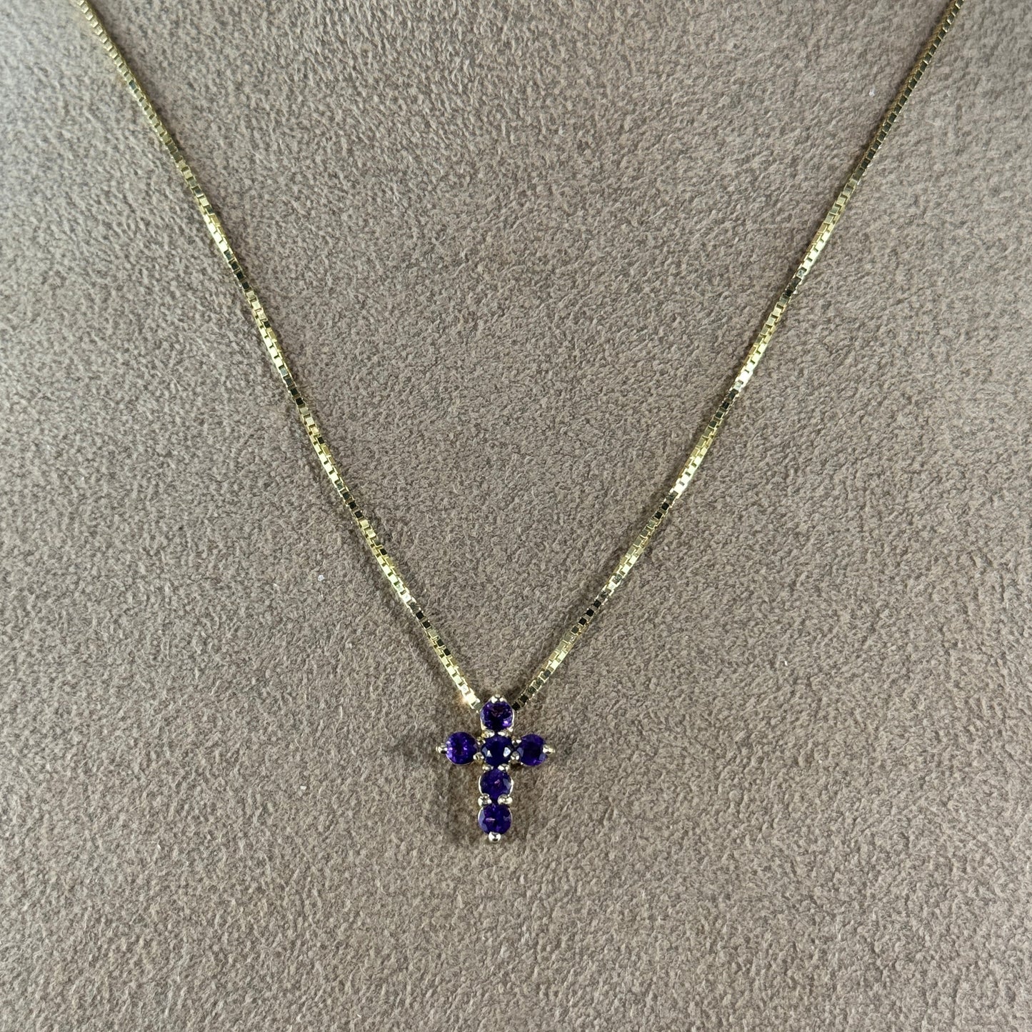 14KT Gold Diamond Cross Pendant Necklace Available In various Gemstones