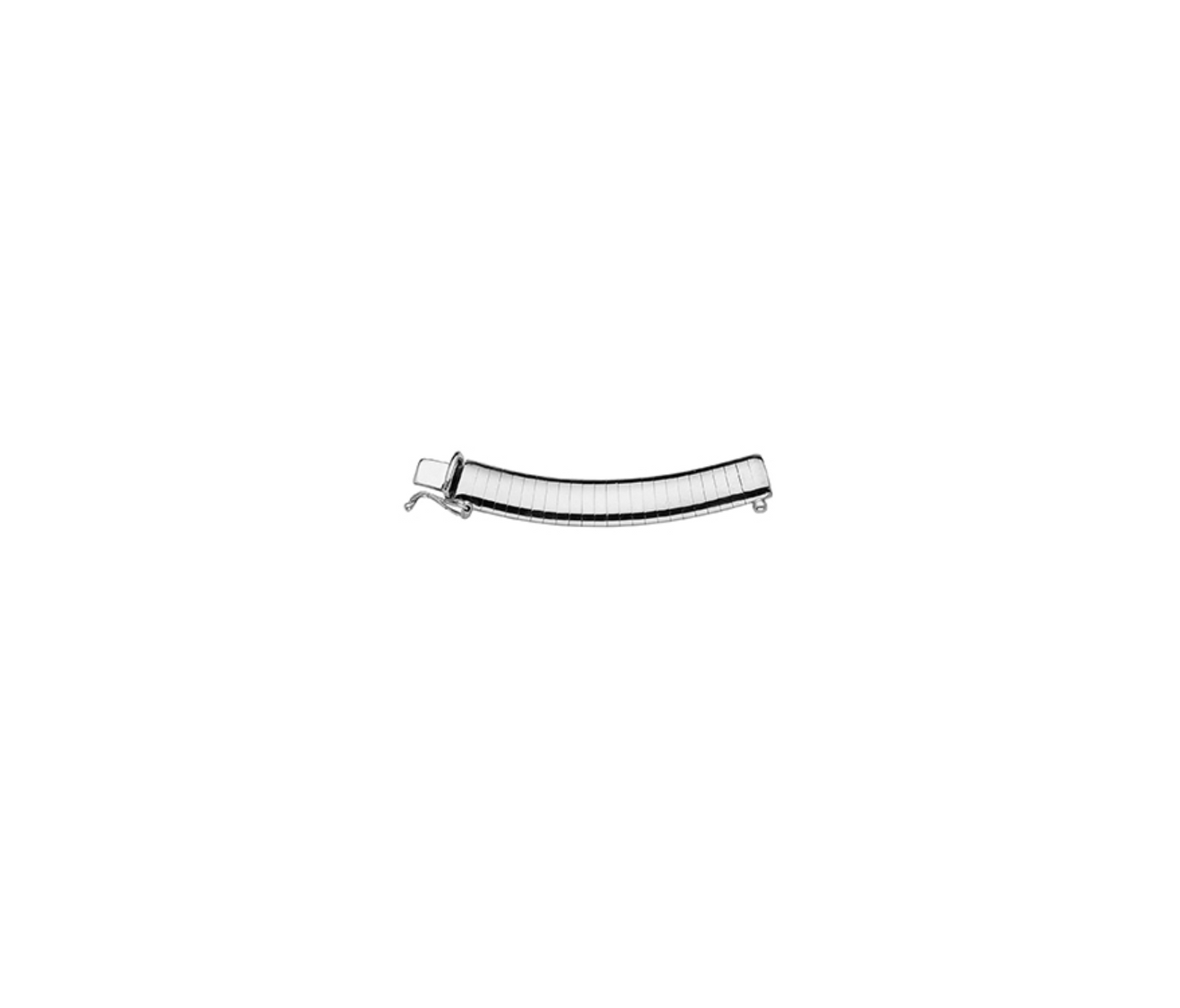 18KT WHITE GOLD DOMED OMEGA 8.0MM