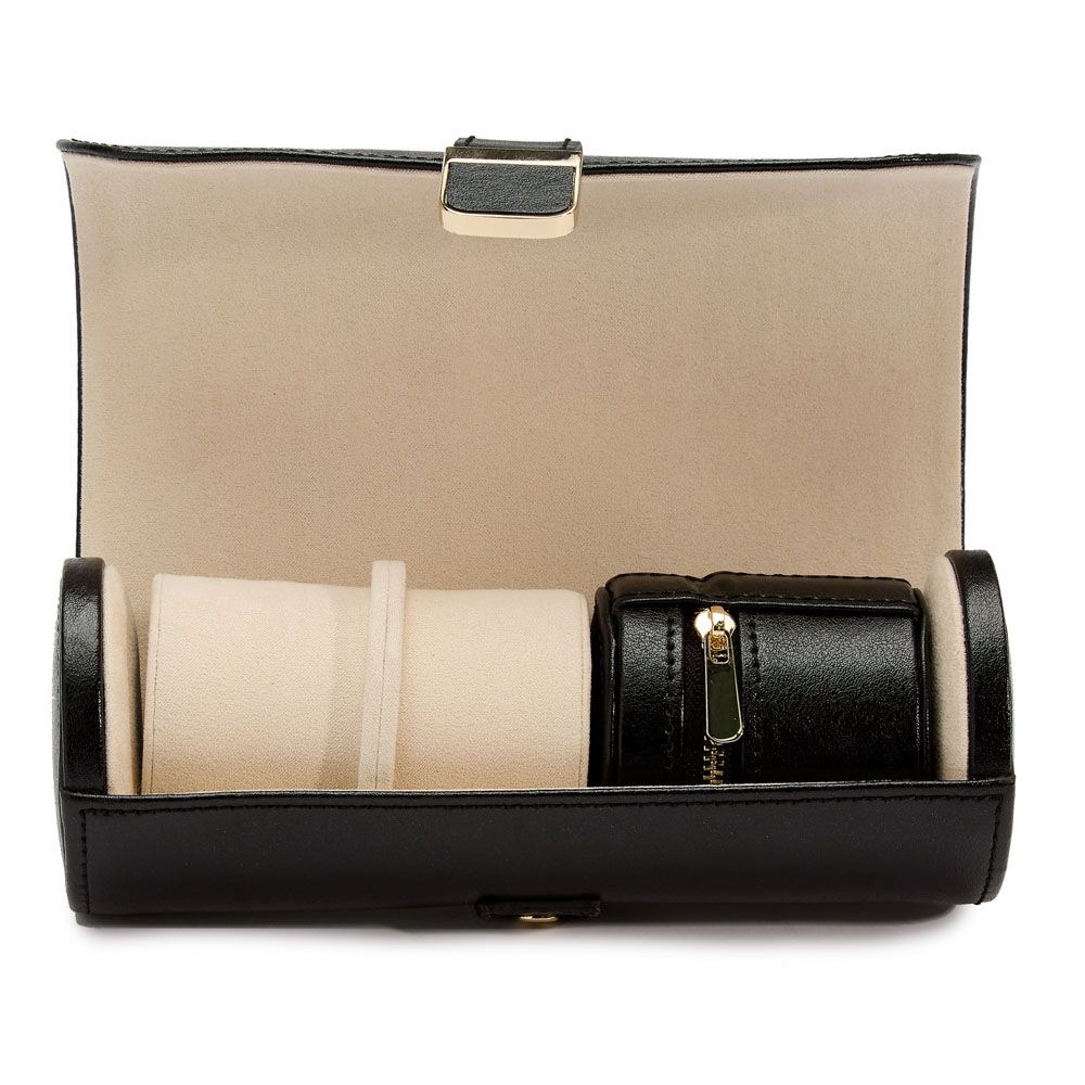 Wolf | PALERMO DOUBLE WATCH ROLL WITH JEWELRY POUCH