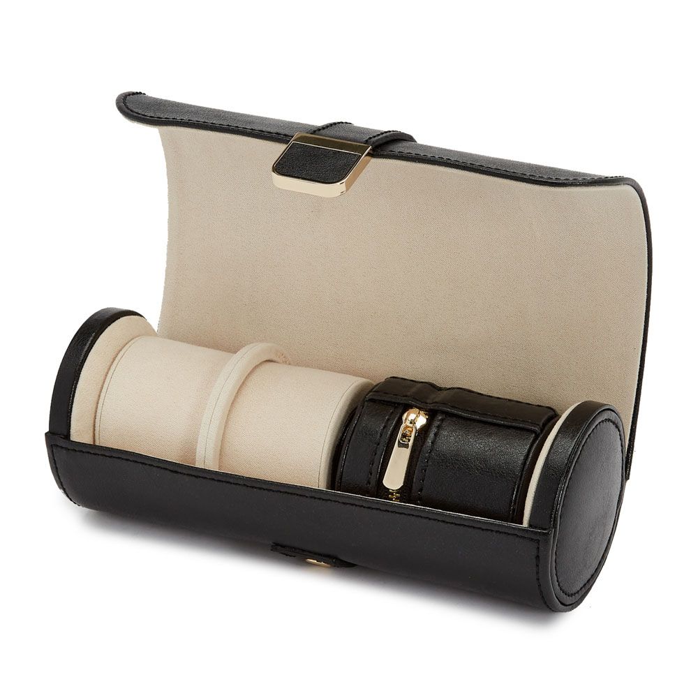 Wolf | PALERMO DOUBLE WATCH ROLL WITH JEWELRY POUCH