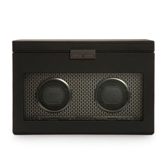 Wolf | Axis Double Watch Winder With Storage