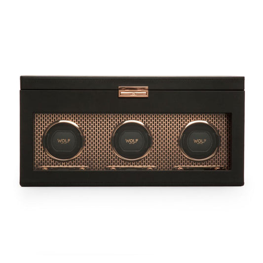 Wolf | Axis Triple Watch Winder With Storage