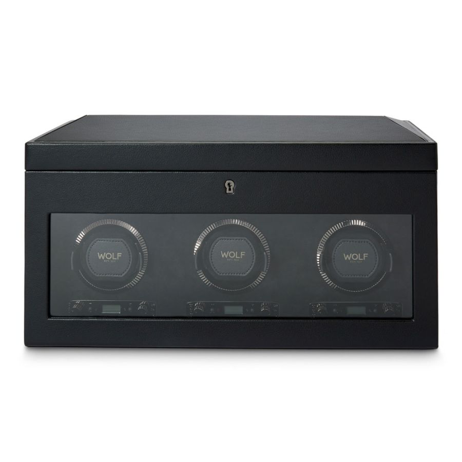 Wolf | British Racing Triple Watch Winder With Storage