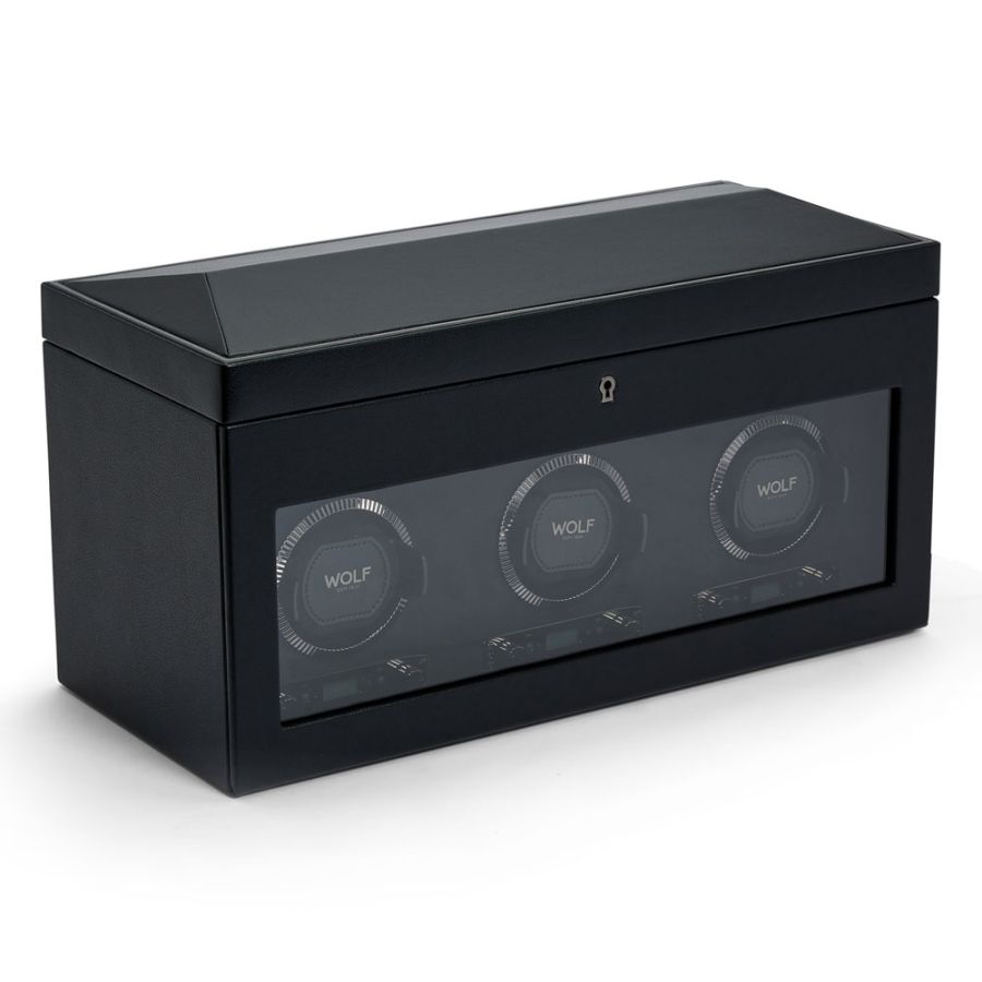 Wolf | British Racing Triple Watch Winder With Storage