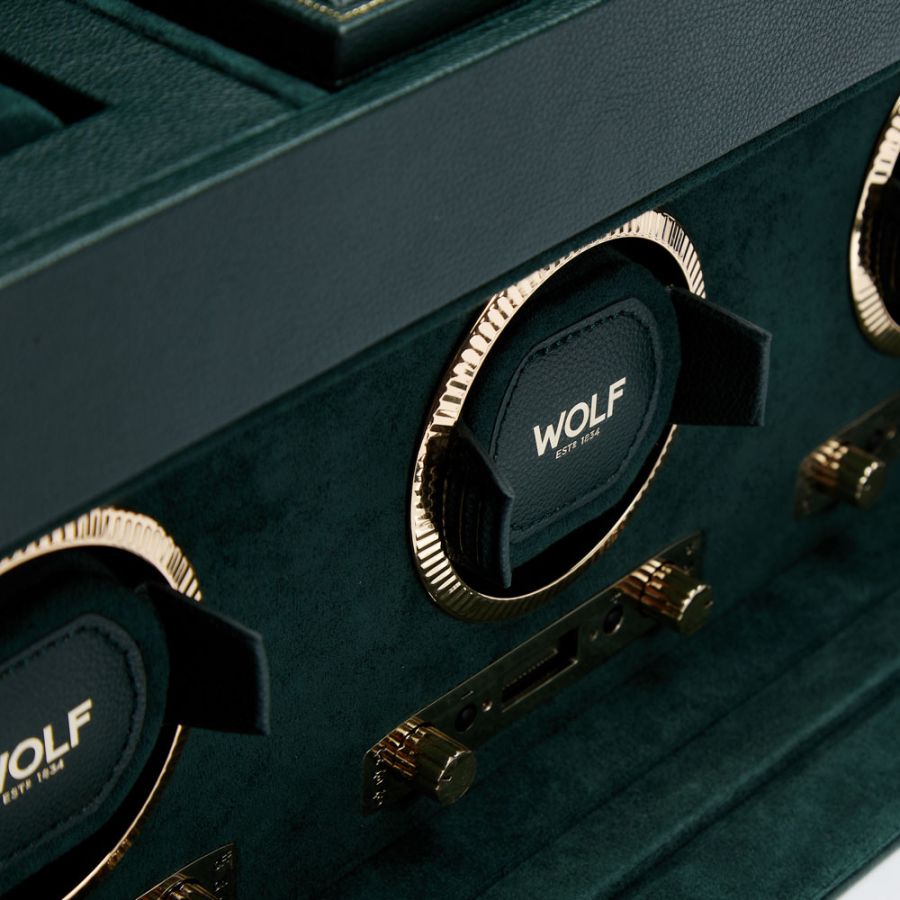 Wolf | British Racing Triple Watch Winder With Storage
