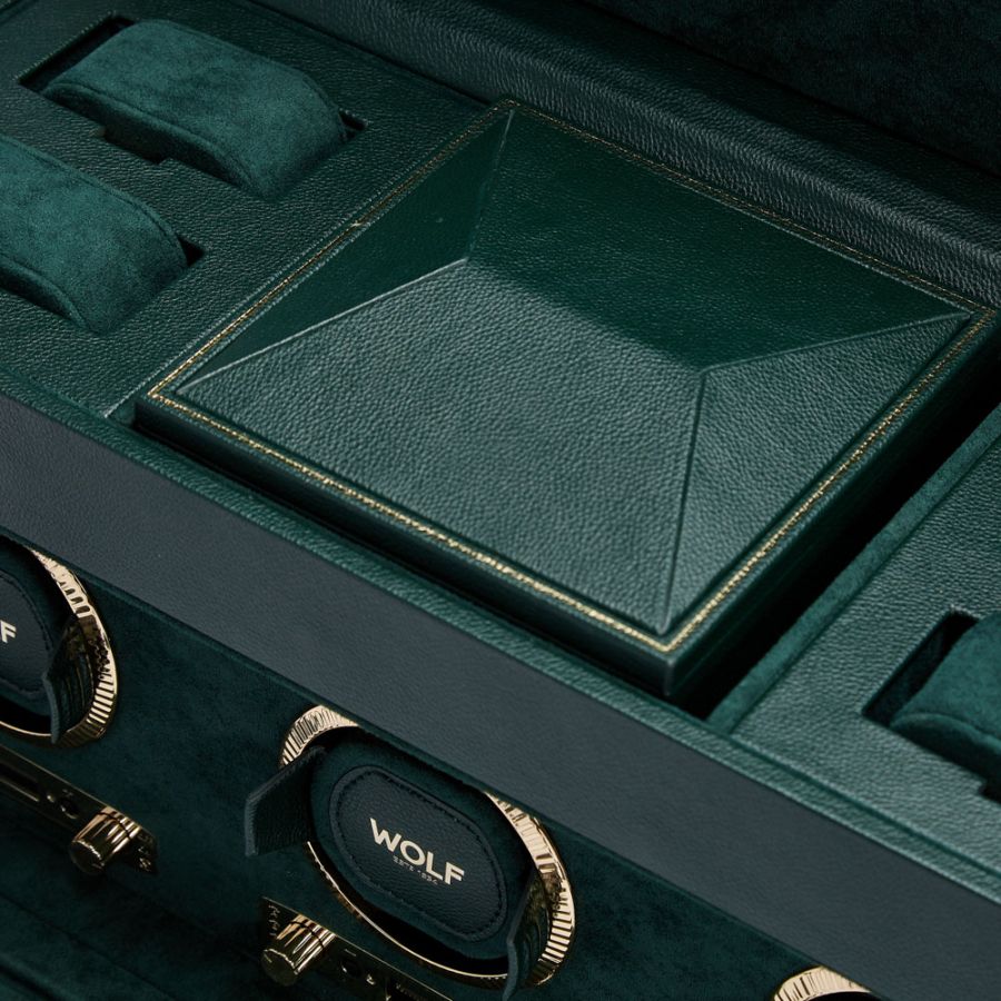 Wolf | British Racing Triple Watch Winder With Storage