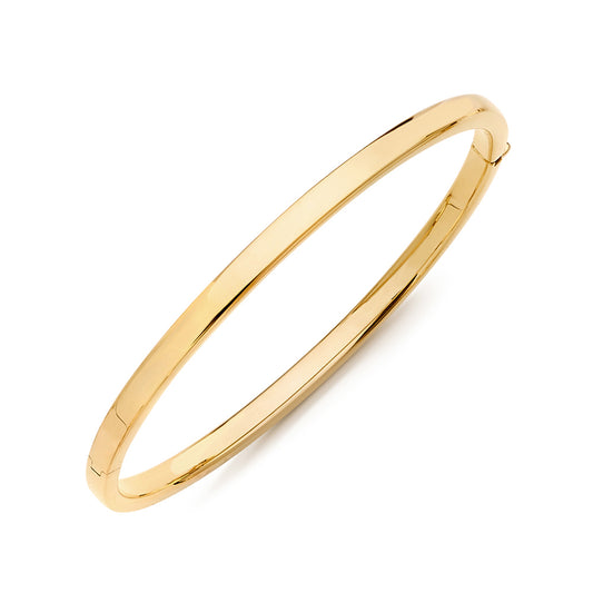 14KT YELLOW GOLD BANGLE 4MM WIDE
