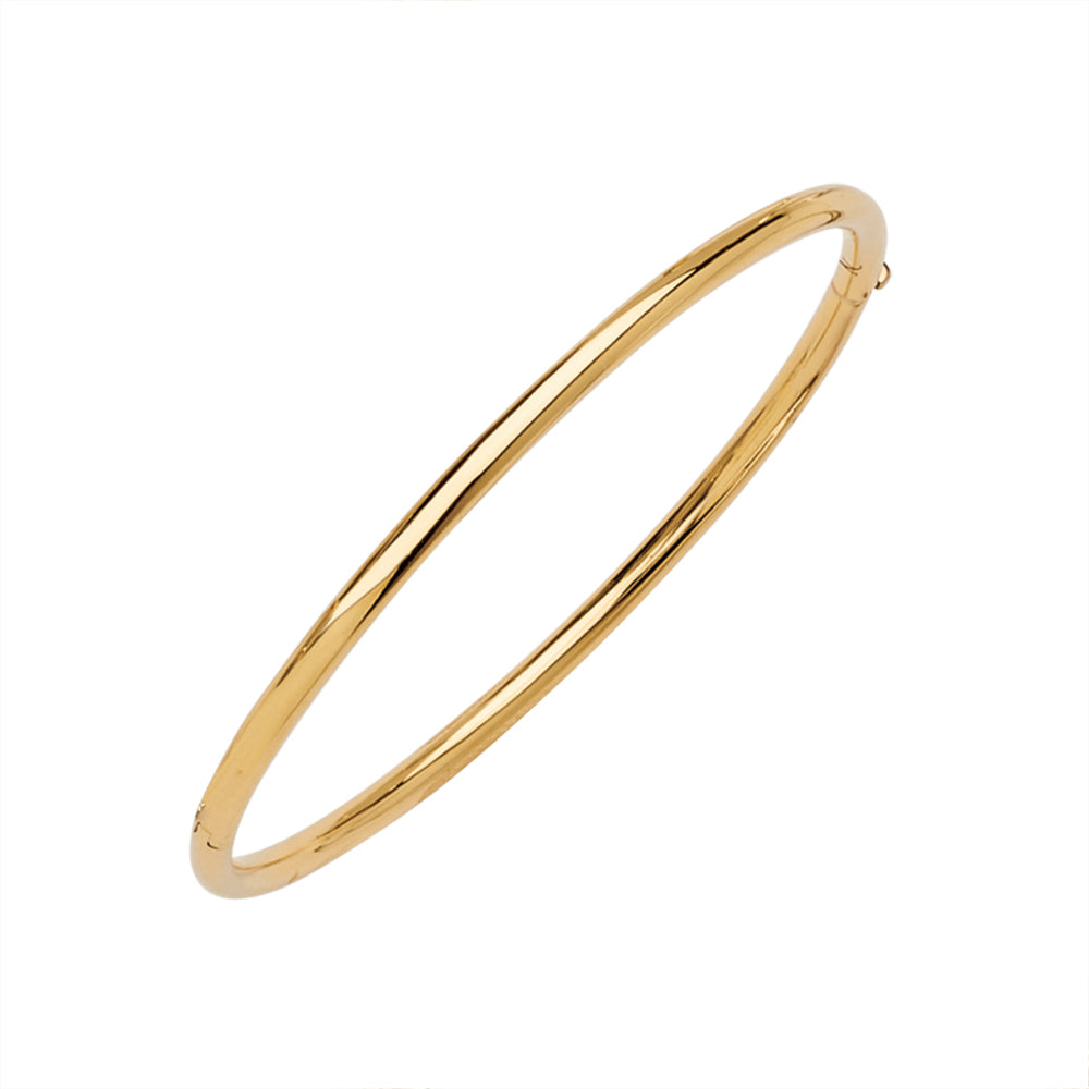 14KT YELLOW GOLD TUBE BANGLE 3MM