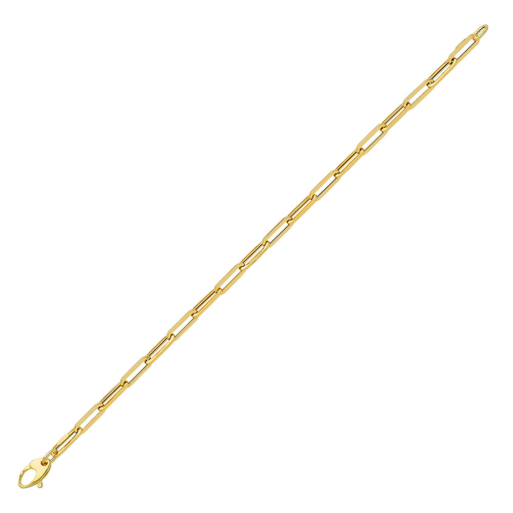 14KT GOLD PAPERCLIP BRACELET 3.8MM