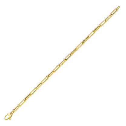 14KT GOLD PAPERCLIP BRACELET 3.8MM