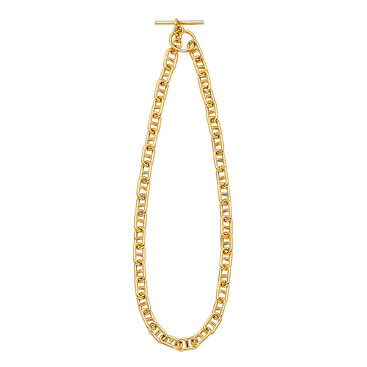 14KT YELLOW GOLD LARGE ANCHOR LINK NECKLACE 8.0MM