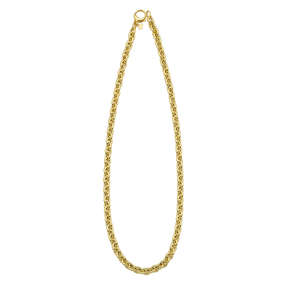 14KT YELLOW GOLD OVAL NECKLACE 6.0MM