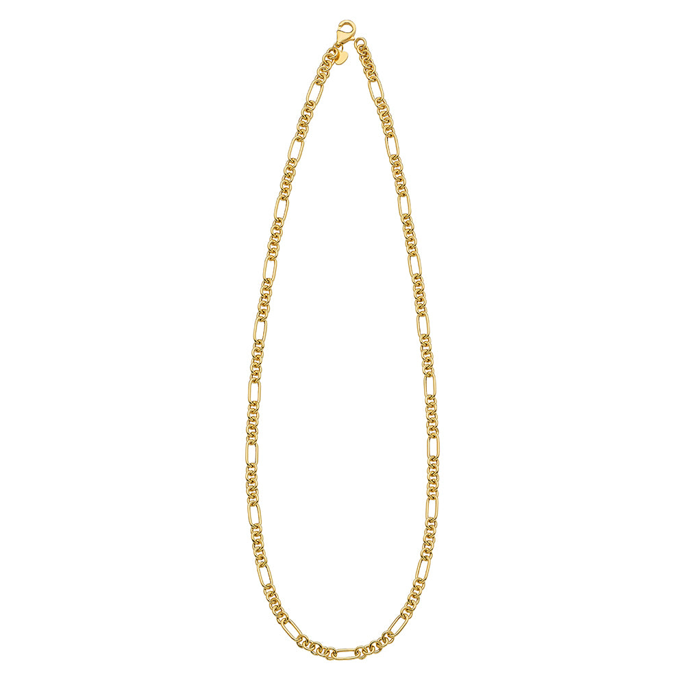 14KT YELLOW GOLD ROUND FIGARO 4.5MM 18 INCHES