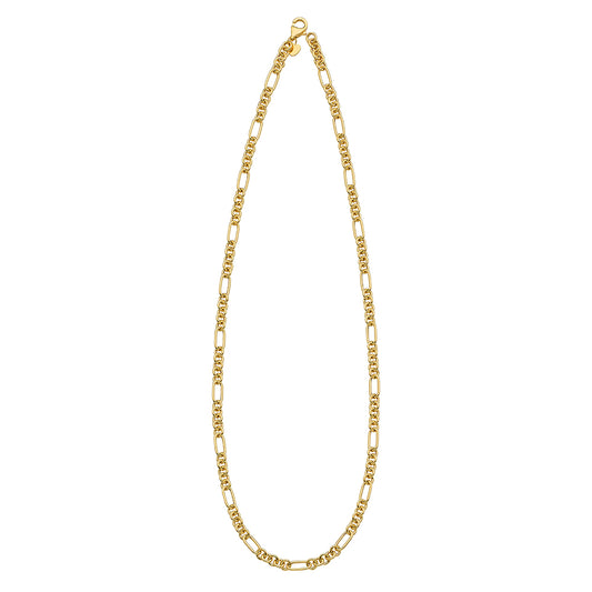 14KT YELLOW GOLD ROUND FIGARO 4.5MM 18 INCHES