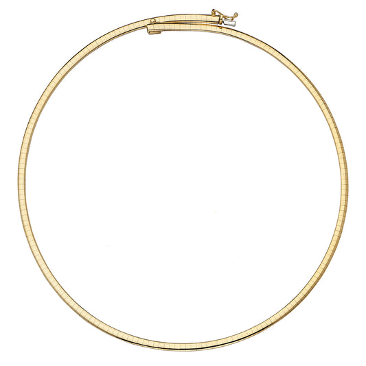 14KT YELLOW GOLD DOMED OMEGA 3.0MM