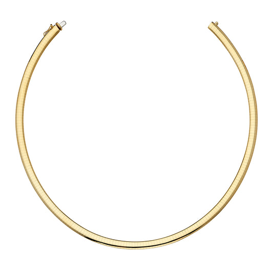 14KT YELLOW GOLD DOMED OMEGA 6.0MM