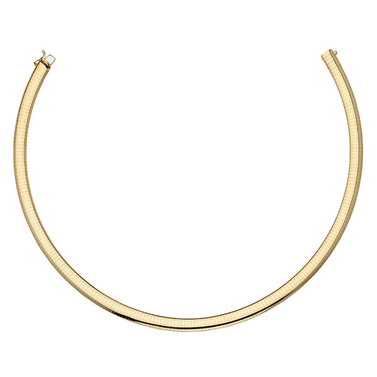 14KT YELLOW GOLD DOMED OMEGA 8.0MM