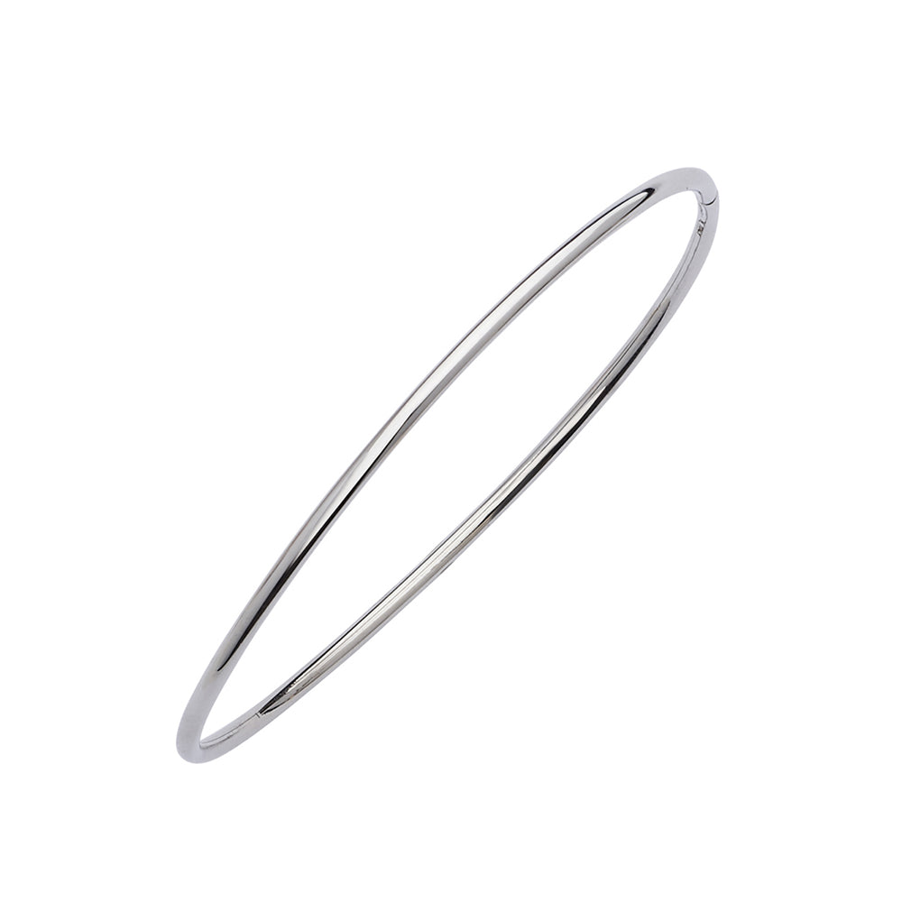 18KT WHITE GOLD BANGLE 2.0MM WIDE