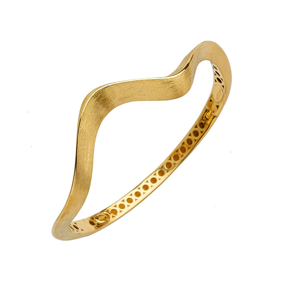 18KT YELLOW GOLD BANGLE SATIN FINISH