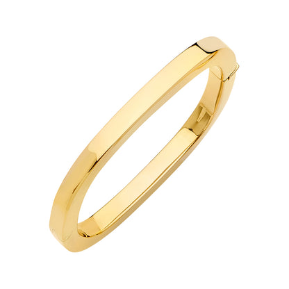 18KT GOLD SQUARE BANGLE 6.0MM