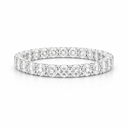 14KT Gold Round Lab Diamond Eternity Ring