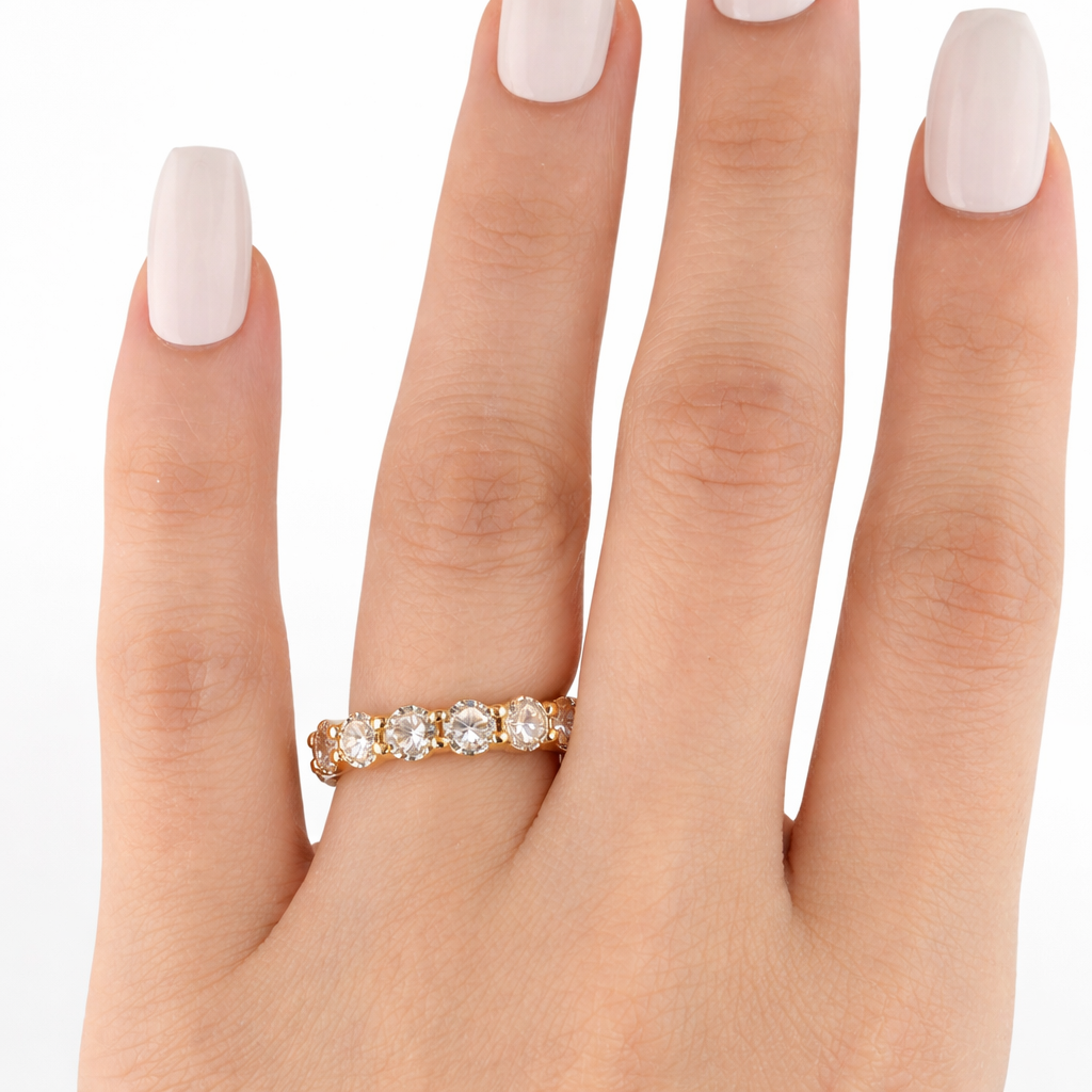 14KT Gold Lab Diamond Eternity Band