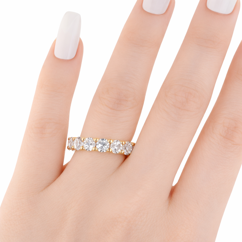 14KT Gold Lab Diamond Eternity Band