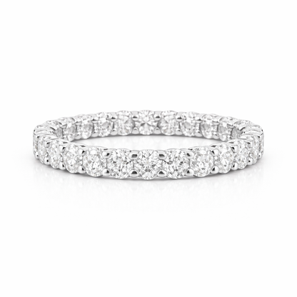 14KT Gold Round Lab Diamond Eternity Ring