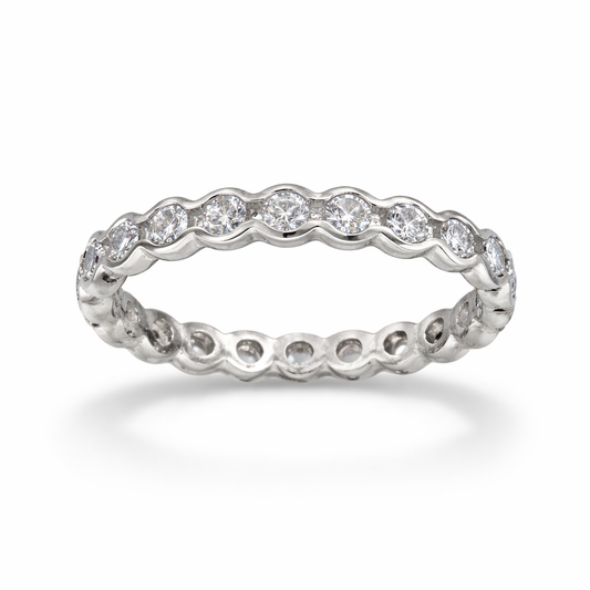 14KT Gold Round Diamond Eternity Ring