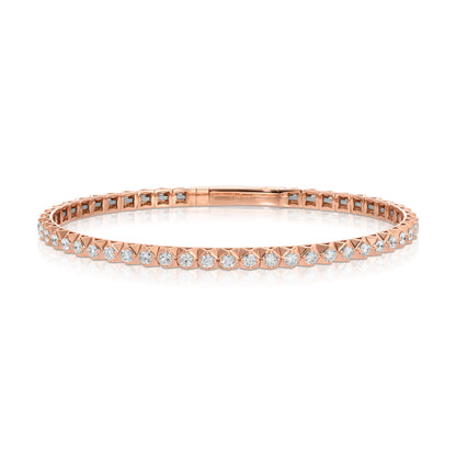 14KT Gold 1.86cts Lab Diamonds Bangle