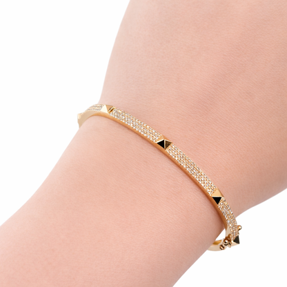 14KT Gold Pyramid Diamond Bangle 0.63ct