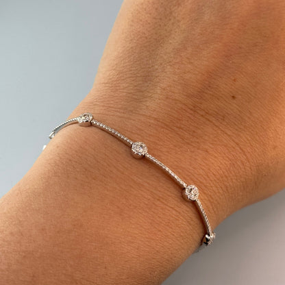 14KT Gold Dainty Diamond Bracelet