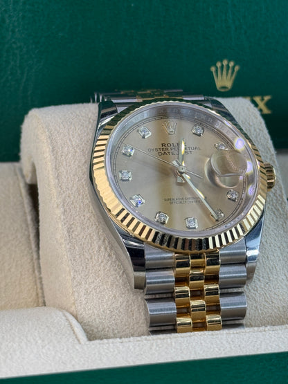 2023 Rolex Datejust 36 with a Champagne Diamond Dial